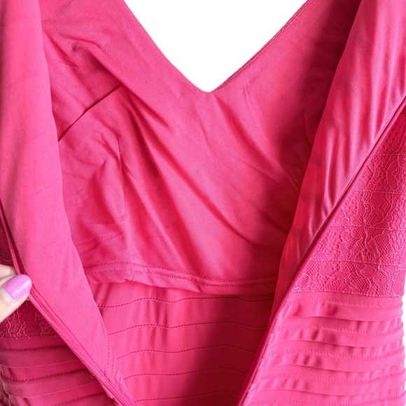 NWT Adrianna Papell Sleeveless Sheath Dress Size 2 Hot Pink - Picture 11 of 13